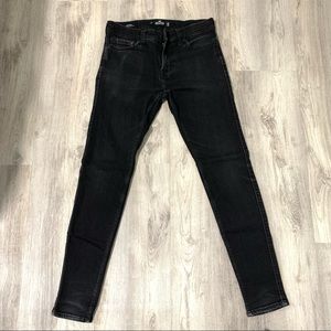 Hollister Mens Super Skinny Black Jeans 30x32
